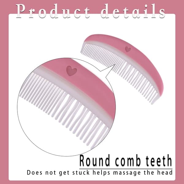 Moon Comb Set for Children, Soft Brush Comb, Two-Piece Cleaning and Conditioning Set.