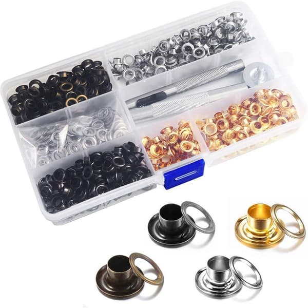 400 5 mm Eyelet Clamps, Tool Pliers with Storage Box
