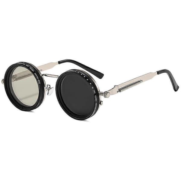 Solbriller, filter solbriller, punk kryss solbriller Silver
