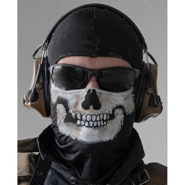 COD:MW2 Ghost Skull Balaclava Hovedbeklædning - Ghost Simon Riley Ansigtskrigsspil Rollespilsmaske Beskyttende Dødningehoved Mønster Balaclava Hovedbeklædning
