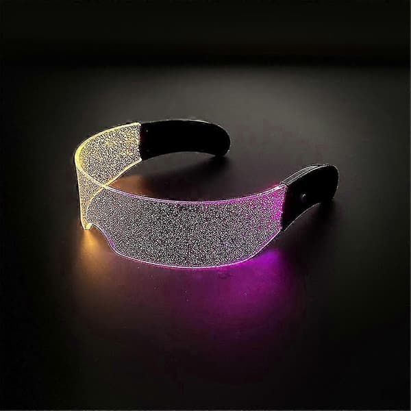 Futuristiske LED-briller, justerbart lys, cyberpunk-stil, flere moduser, en festnødvendighet.