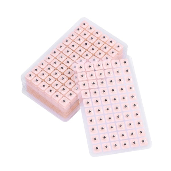 600 st Engångs Örontryck Akupunktur Vaccaria Gips Bönmassage Multi-Condition Öronakupressur Kit (10 Ark)