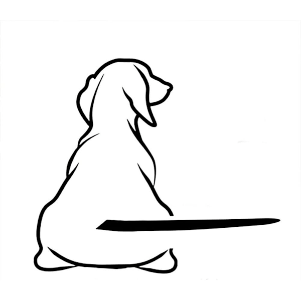 Bil 3D Rolig Hund Bakruta Solskydd Dekal, Cartoon Vinyl Stötfångare Dekal för Bilstil och Dekoration White