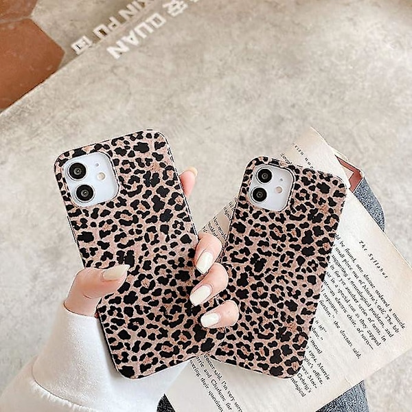 Leopard Cheetah Print telefoncover til Iphone 12 og 12 Pro Girly Design Blødt fleksibelt beskyttende luksuriøst gummigel cover (iphone 12/12 Pro)