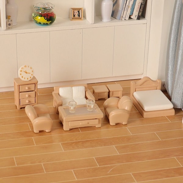Dockhus Miniatyr Soffa Te Bord 3 3 3 3