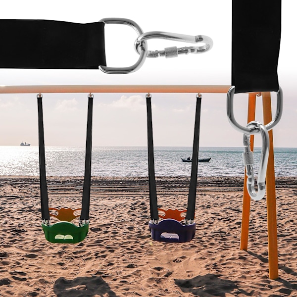 Tree Swing Strap with Carabiner, Swing Hanging Kit, Hammock Seats and Clips (3m)