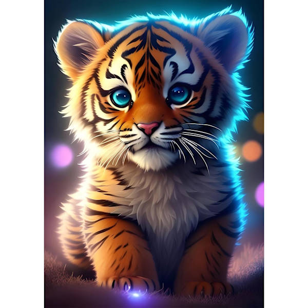(30x40 cm) 5D Diamantmaleri Tiger