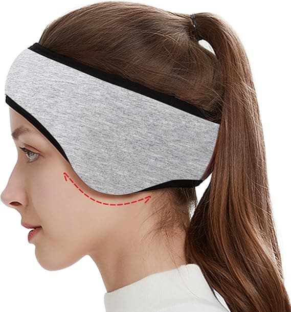 Cold Weather Earmuffs, Adjustable and Foldable Behind-the-Head Style, Unisex Foldable Earmuffs, Headband Style - Grey