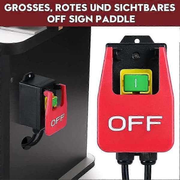 220V Single-Phase Switch with Large Stop Lever, Suitable for Quick Emergency Operation, European Standard Plug.