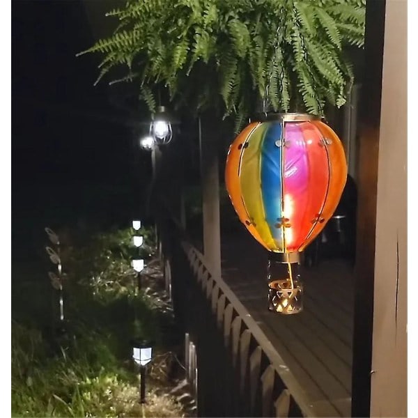 Solcelledrevet Luftballon Lampe Med Simuleret Flammeeffekt Q3