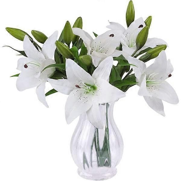 Kunstige blomster, 5 kunstige latex liljer