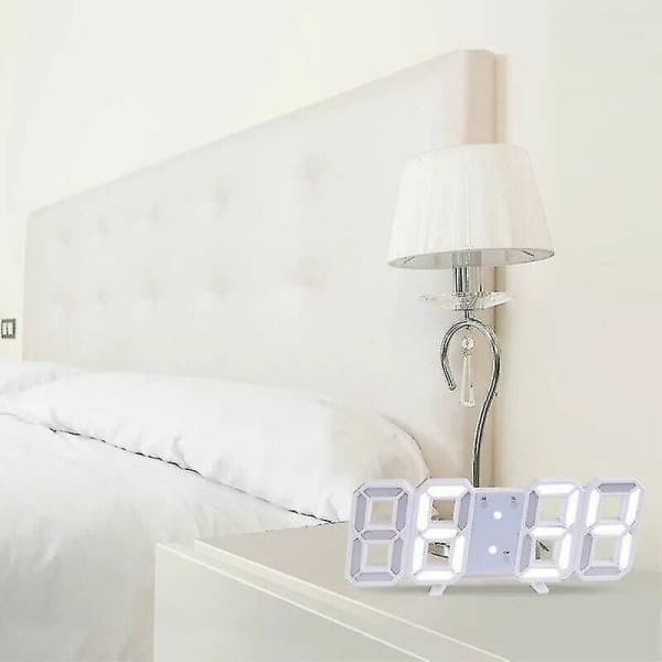 Stor 3D LED digital veggklokke