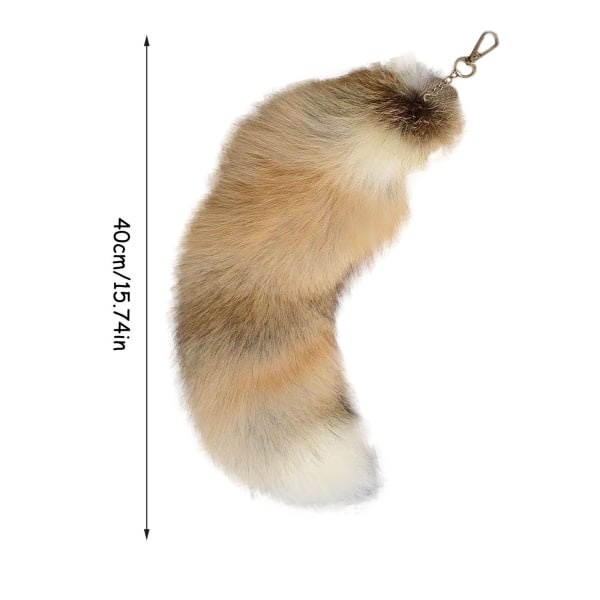 Therian Tail Plysch nøglering Langt vedhæng Cosplay Tail Animal Bilnøglering 38-40CM B