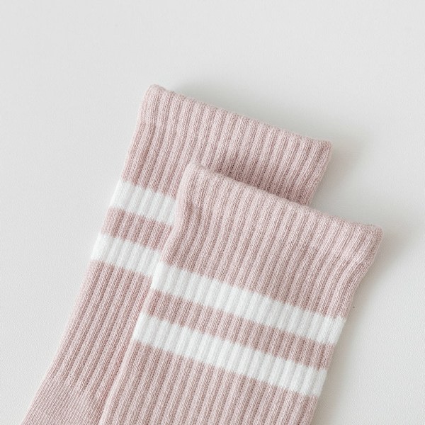Bomulds Yoga Sokker til Kvinder - Anti-Slip Pilates Sokker, Midt-Kalv, Lange Sokker, Sportsokker Oran Orange Average size-yoga socks