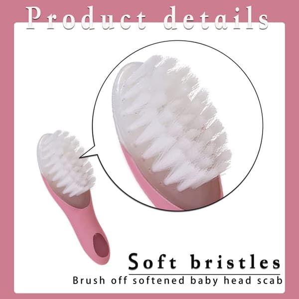 Moon Comb Set for Children, Soft Brush Comb, Two-Piece Cleaning and Conditioning Set.