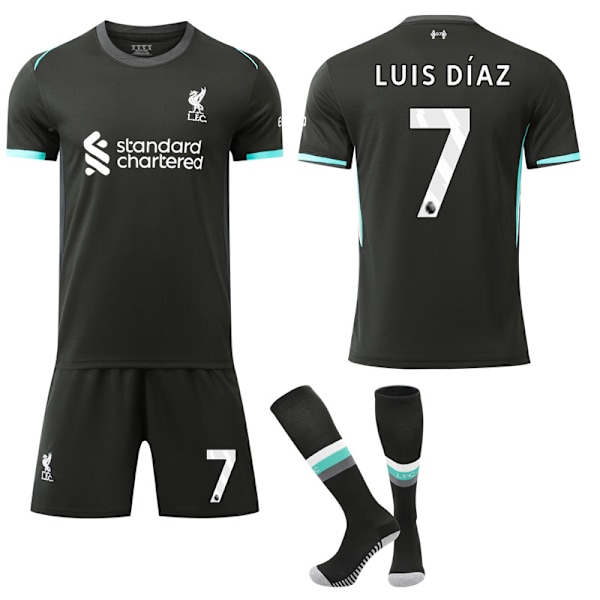 Liverpool Bortatröja Barn & Vuxen Kit Nr.7 LUIS DIAZ 24-25 Nr.7 LUIS DIAZ No.7 LUIS DIAZ 28