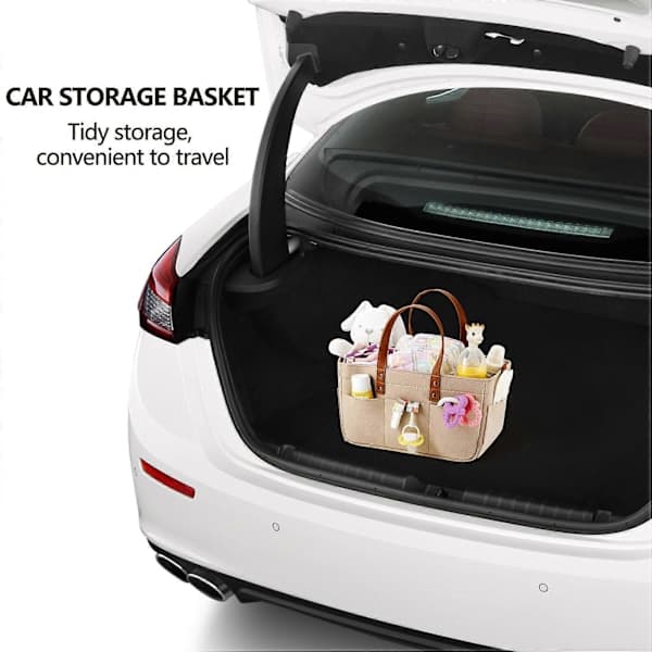 Diaper Caddy - Portable Diaper Bag, Nursery Storage Bin, Car Organizer
