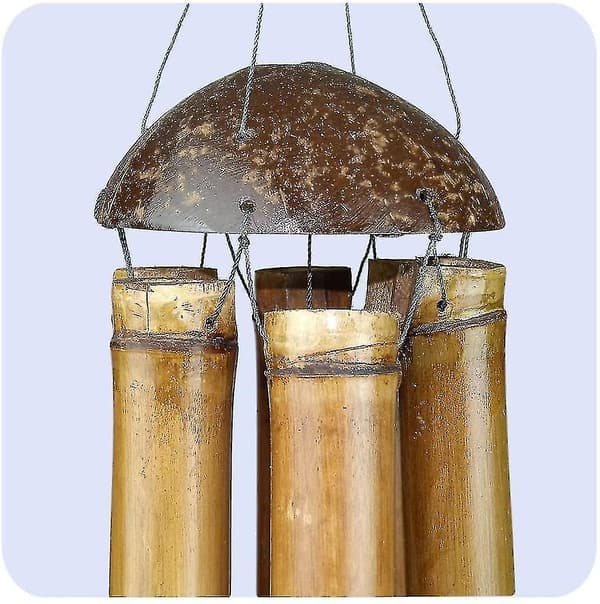 Bambu vindspel har en vacker ton och är lämpliga för att dekorera trädgårdar och balkonger.