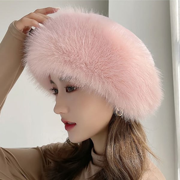 Konstgjord Pälshatt Rysk Hatt BEIGE Beige