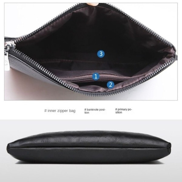 Man Clutch Bag Kuvertpaket SVART Black