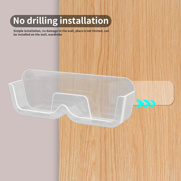 Two-piece glasses frame, wall-mounted storage, self-adhesive acrylic glasses frame.