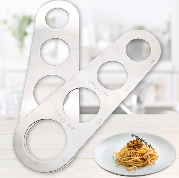 2-pak rustfri stål pasta målebægre