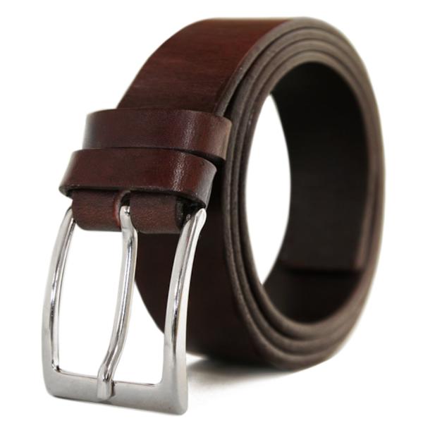 Herrbälte i äkta oxläder (svart eller brun) Brown Brun - 115 cm (midjemått)