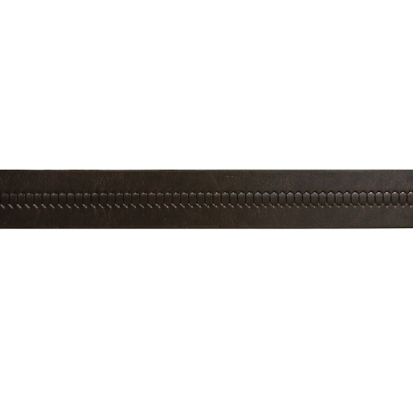 Svart 35mm herrbälte i oxläder Black Svart - 115 cm