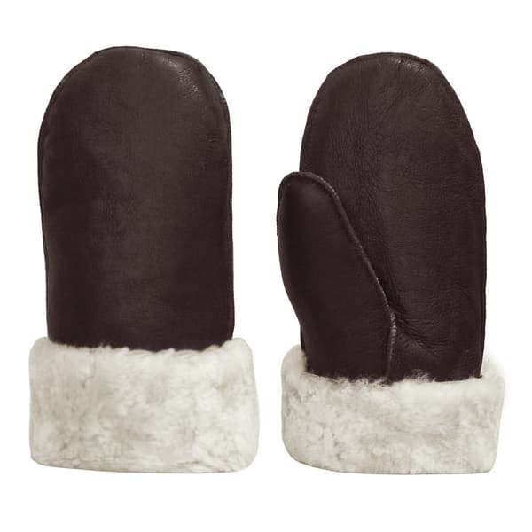 Fårskinnsvantar i äkta läder - Herr & Dam Brown Stl. 10 - Herr: X-Large