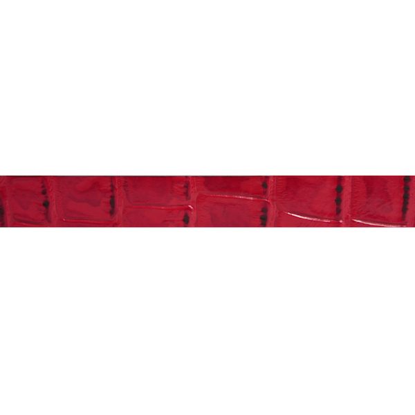 Rött 25mm crocco damskärp i kalvläder 90 cm (midjemått)