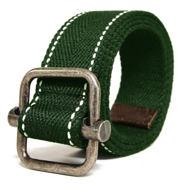 Grönt 40mm bälte i textil 105 cm (midjemått)