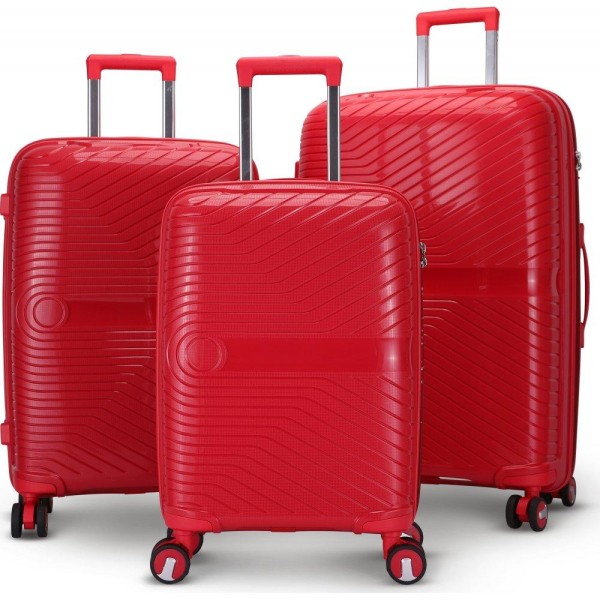 Resväska 3-set - Röd Röd