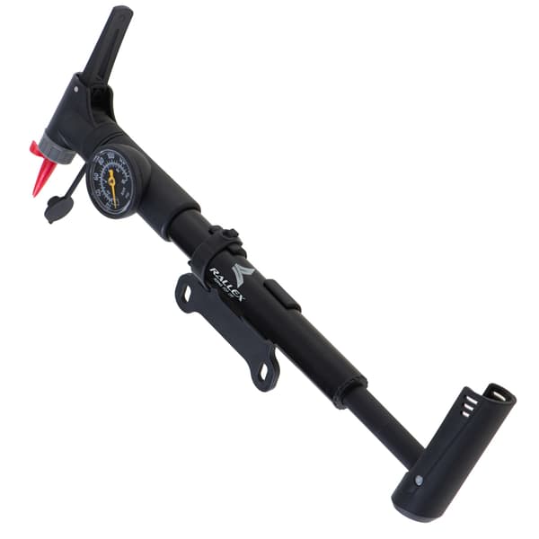 Cykelpump med tryckmätare och ramfäste