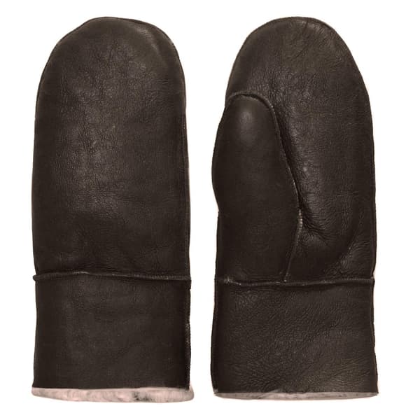 Fårskinnsvantar i äkta läder - Herr & Dam Brown Stl. 8.5 - Dam: Medium / Herr: Small