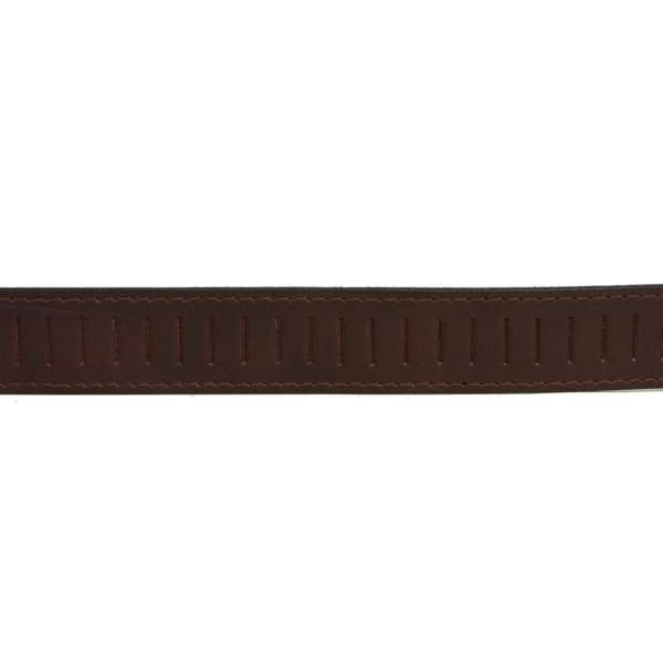 Brunt 35mm jeansbälte i kalvskinn Brown Brun - 125 cm (midjemått)