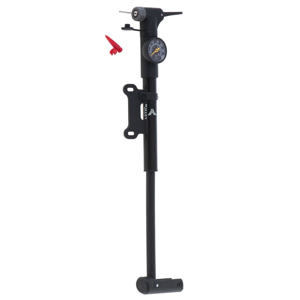 Cykelpump med tryckmätare och ramfäste