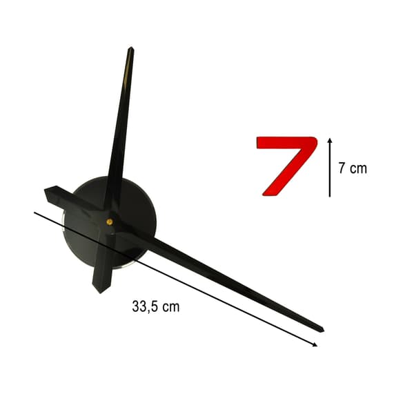 Självhäftande DIY-väggklocka 80–90 cm