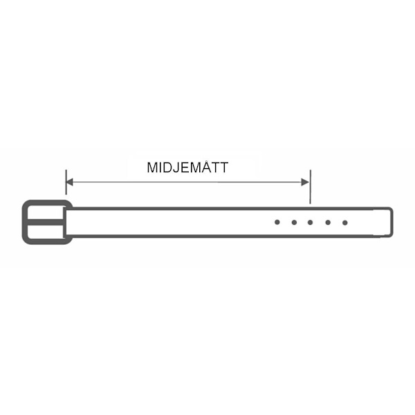 Flätat resårbälte i röd färg 95 cm (midjemått)