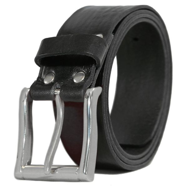 Svart herrbälte i äkta läder 40mm 95