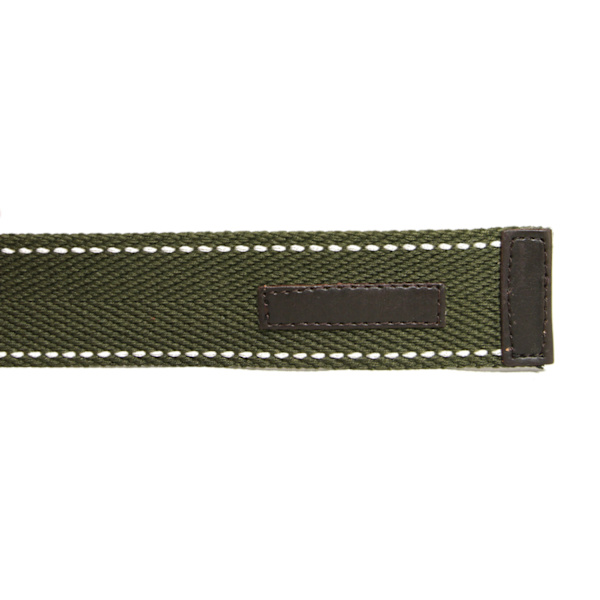 Grönt 40mm bälte i textil 105 cm (midjemått)