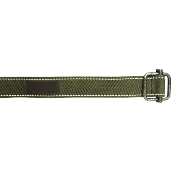 Grönt 40mm bälte i textil 105 cm (midjemått)