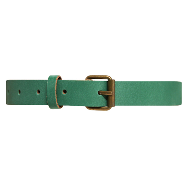 Grönt 20mm damskärp i kalvläder 90 cm