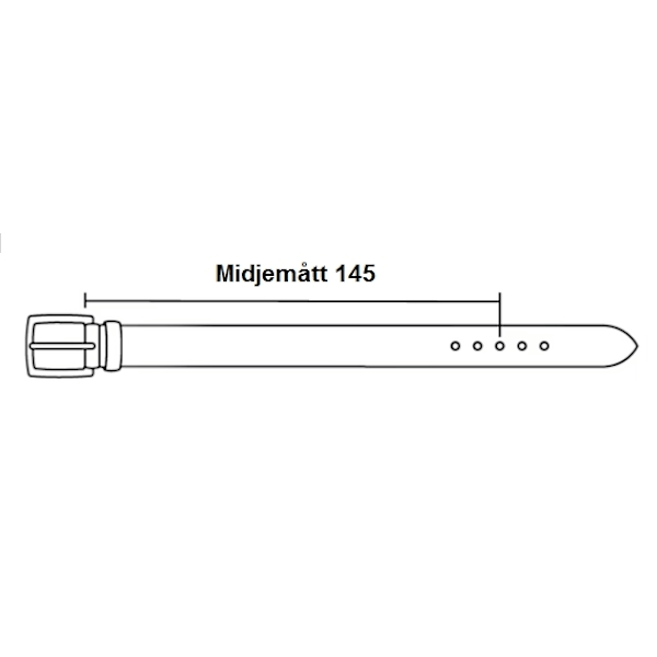 Brunt läderbälte XXL 145 cm