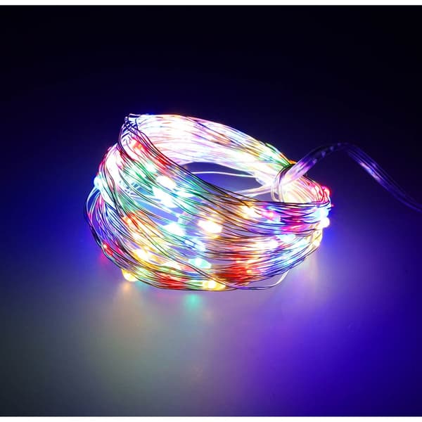 LED-ljusslinga på tråd 10 m - multifärgad
