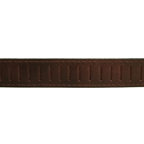 Brunt Läderbälte Brown Brun - 125 cm (midjemått)