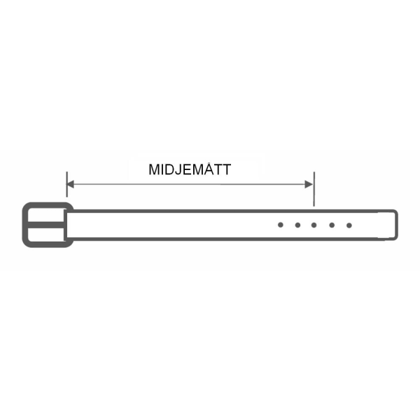 Flätat resårbälte i grå färg 95 cm (midjemått)
