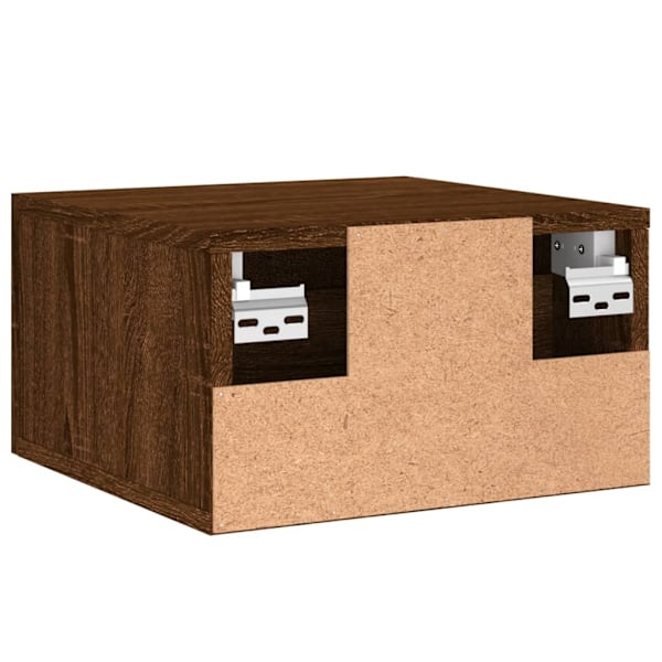 vidaXL Väggmonterat sängbord 2 st brun ek 35x35x20 cm Brun