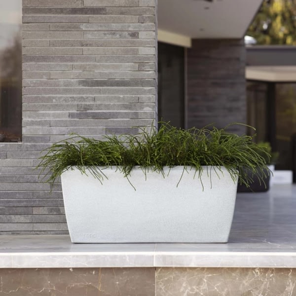 Capi Blomkruka Arc Granite rektangulär 60x35x40 cm elfenben Grå