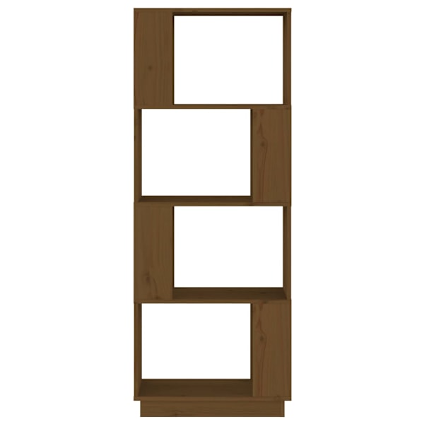 vidaXL Bokhylla/Rumsavdelare honungsbrun 51x25x132 cm massiv furu Brun