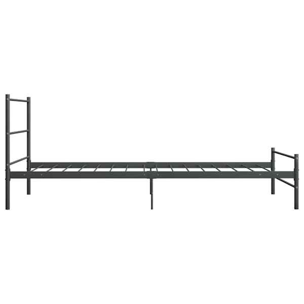 vidaXL Sängram grå metall 90x200 cm grå